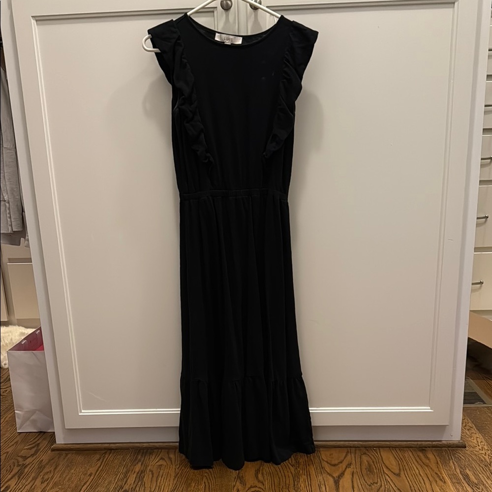 Elegant Black Ruffle Dress